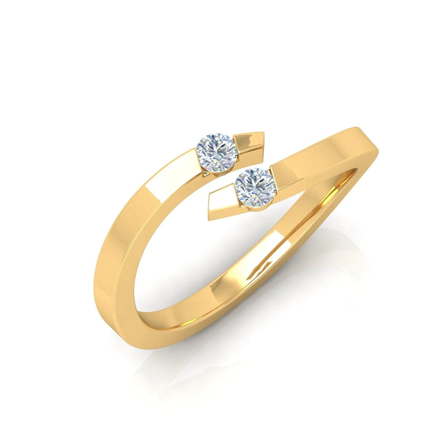 0.20 Carat D/VVS Round Diamond Solitaire Engagement Ring - amadadiamonds - Image 3