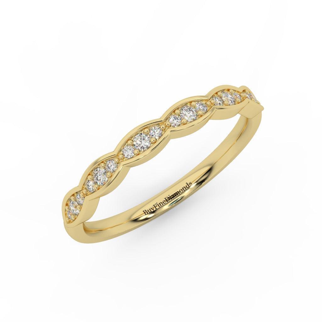 Lab Diamond Stacking Wedding Ring with Elegant Brilliant Round Diamond - Image 3