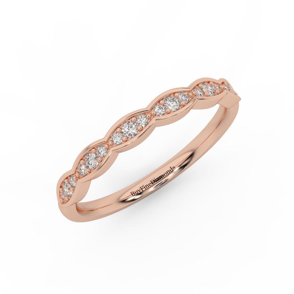 Lab Diamond Stacking Wedding Ring with Elegant Brilliant Round Diamond - Image 4