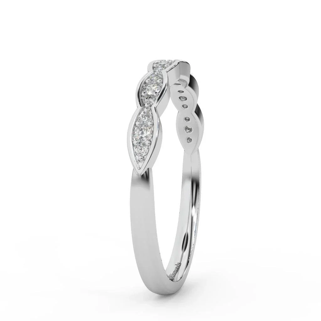 Lab Diamond Stacking Wedding Ring with Elegant Brilliant Round Diamond - Image 6