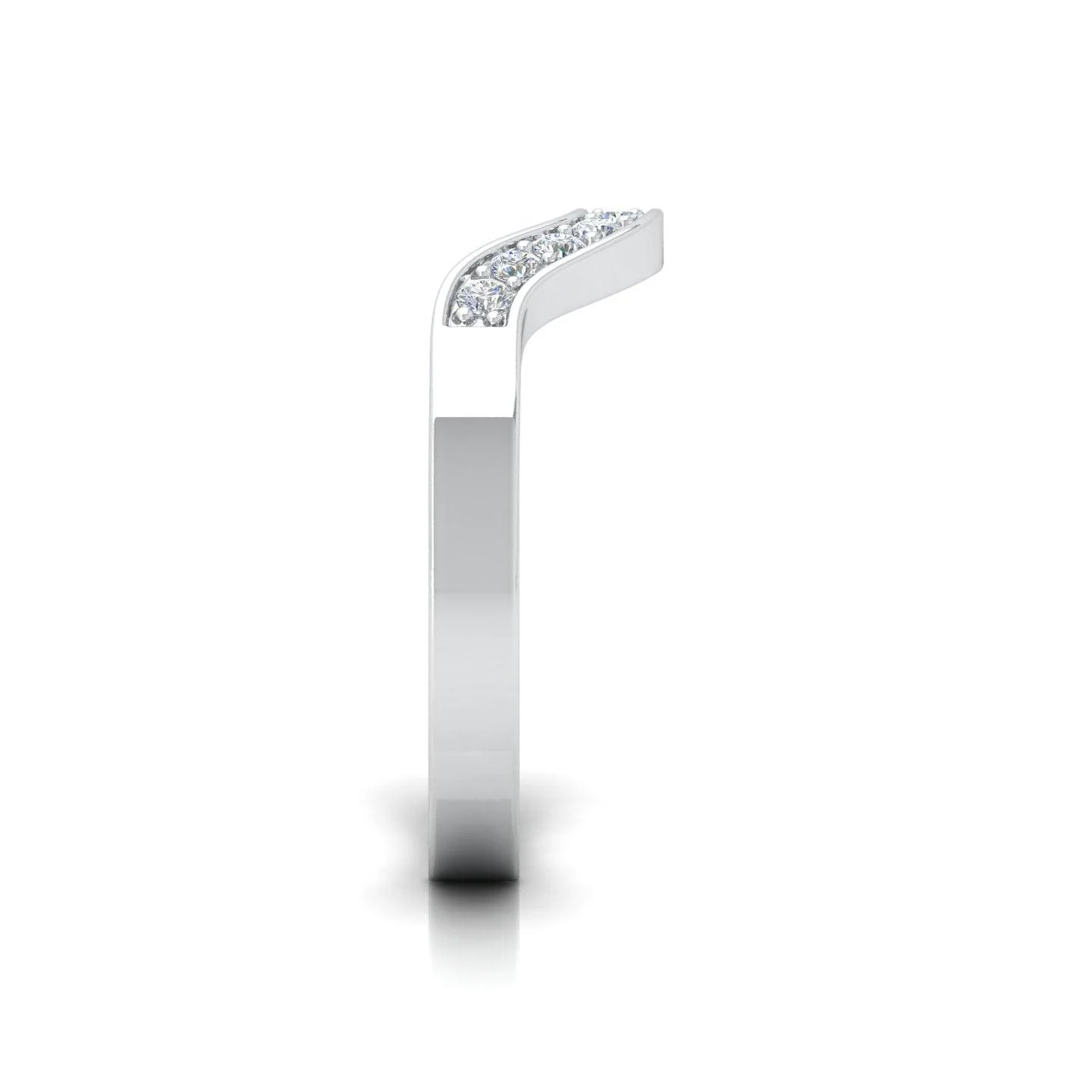 0.25 Carat D/VS Round Diamond Designer Half Eternity Wedding Band - amadadiamonds - Image 8