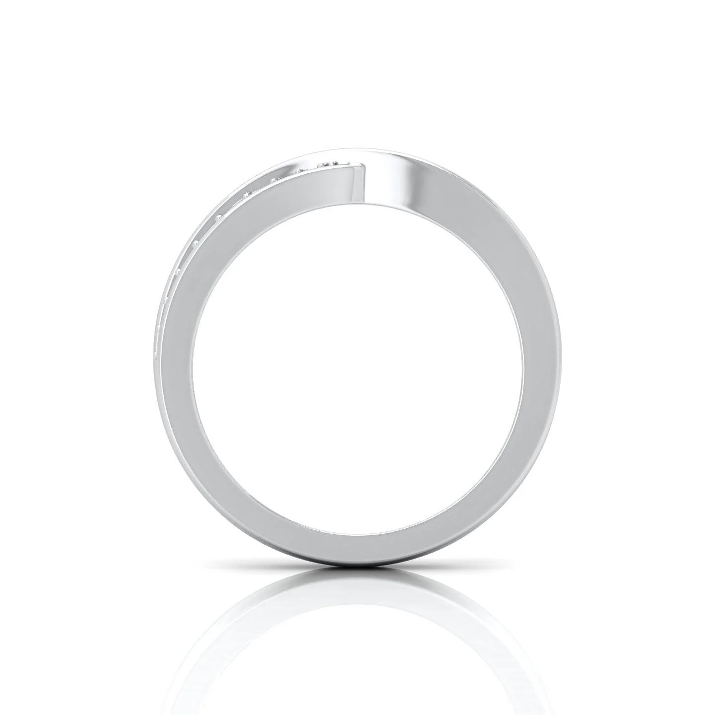 0.25 Carat D/VS Round Diamond Twisted Shank Designer Half Eternity Wedding Ring - amadadiamonds - Image 7
