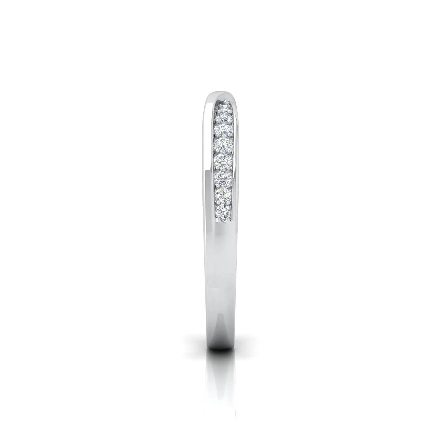 0.25 Carat D/VS Round Diamond Twisted Shank Designer Half Eternity Wedding Ring - amadadiamonds - Image 8