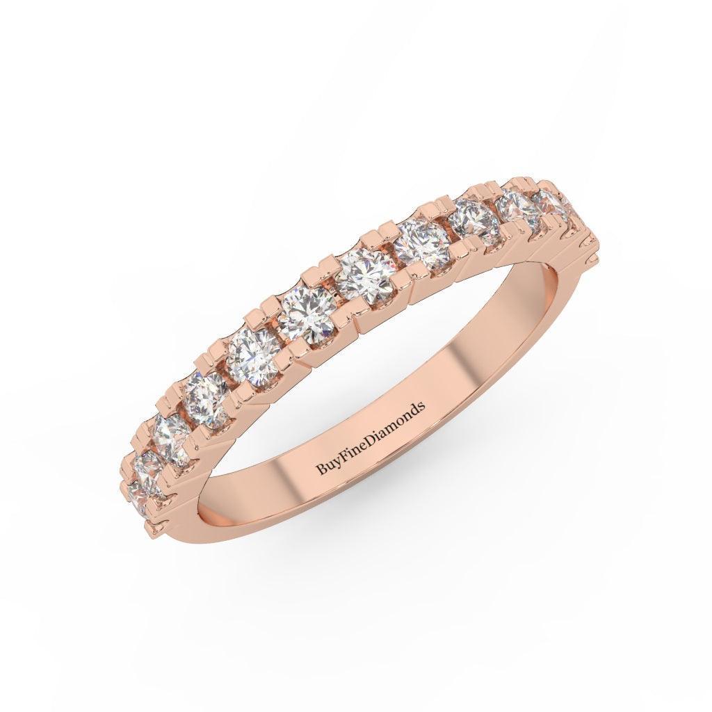 0.50 Ct Natural Round  Diamond Wedding Ring For Her - Image 4