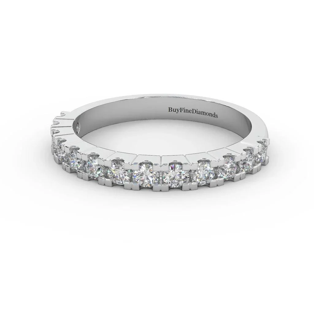0.50 Ct Natural Round  Diamond Wedding Ring For Her - Image 6