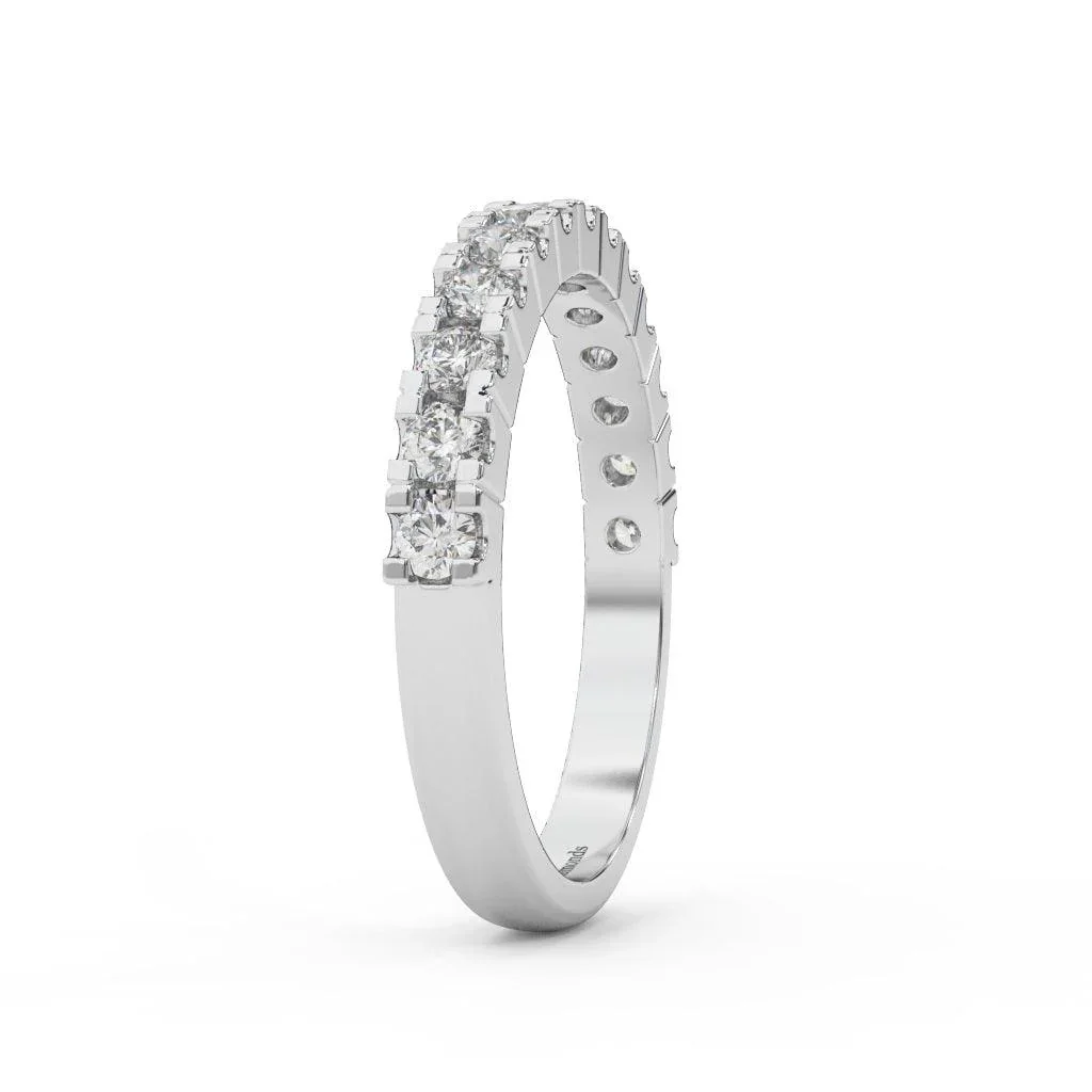 0.50 Ct Natural Round  Diamond Wedding Ring For Her - Image 7