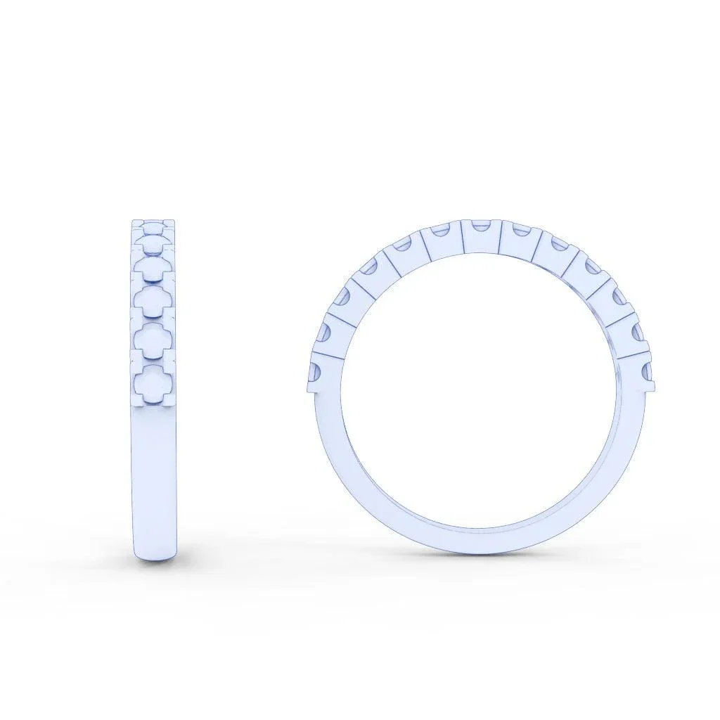 0.50 Ct Natural Round  Diamond Wedding Ring For Her - Image 8