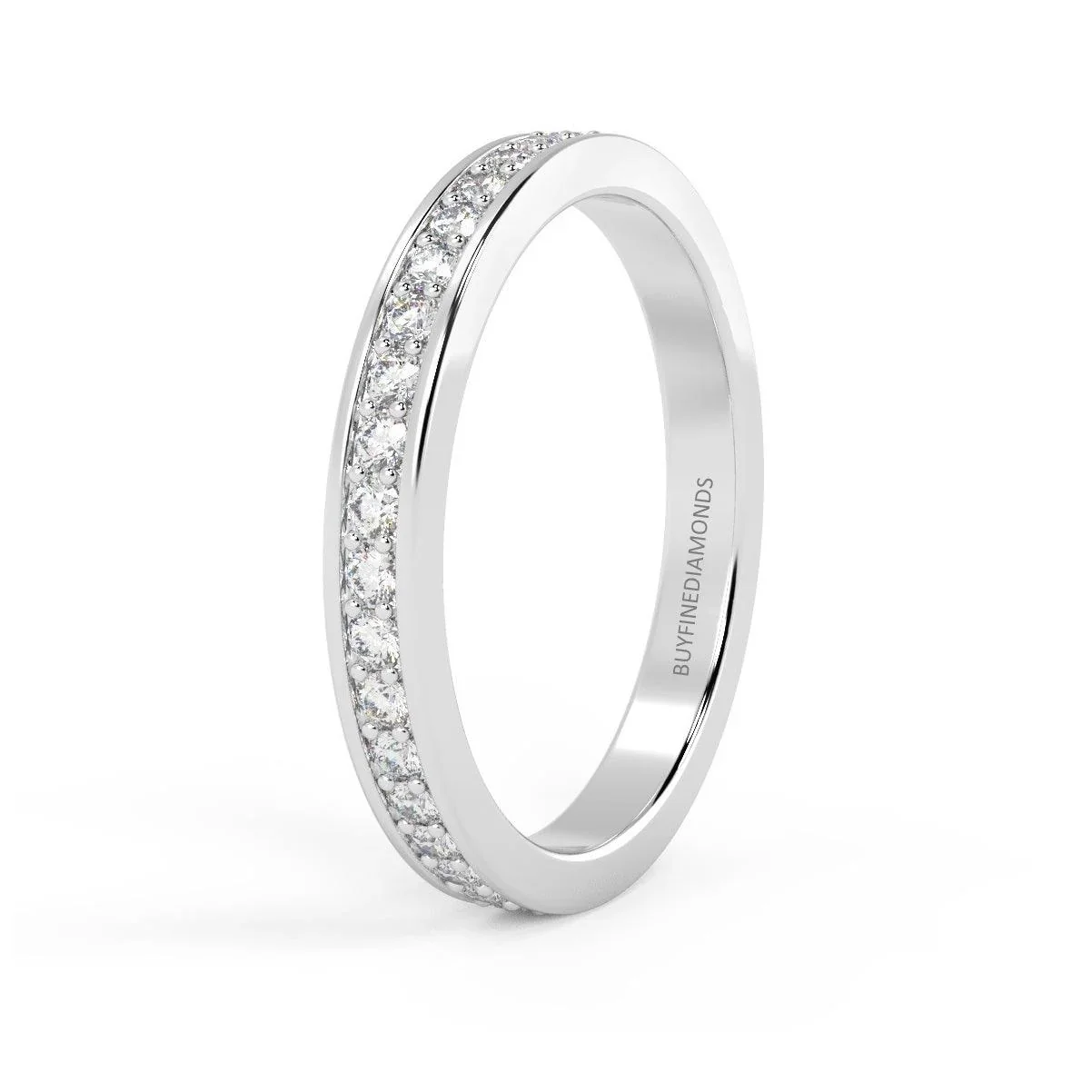 D/VVS 0.50Ct Round Lab Diamond Full Eternity Ring for Women's - Image 3