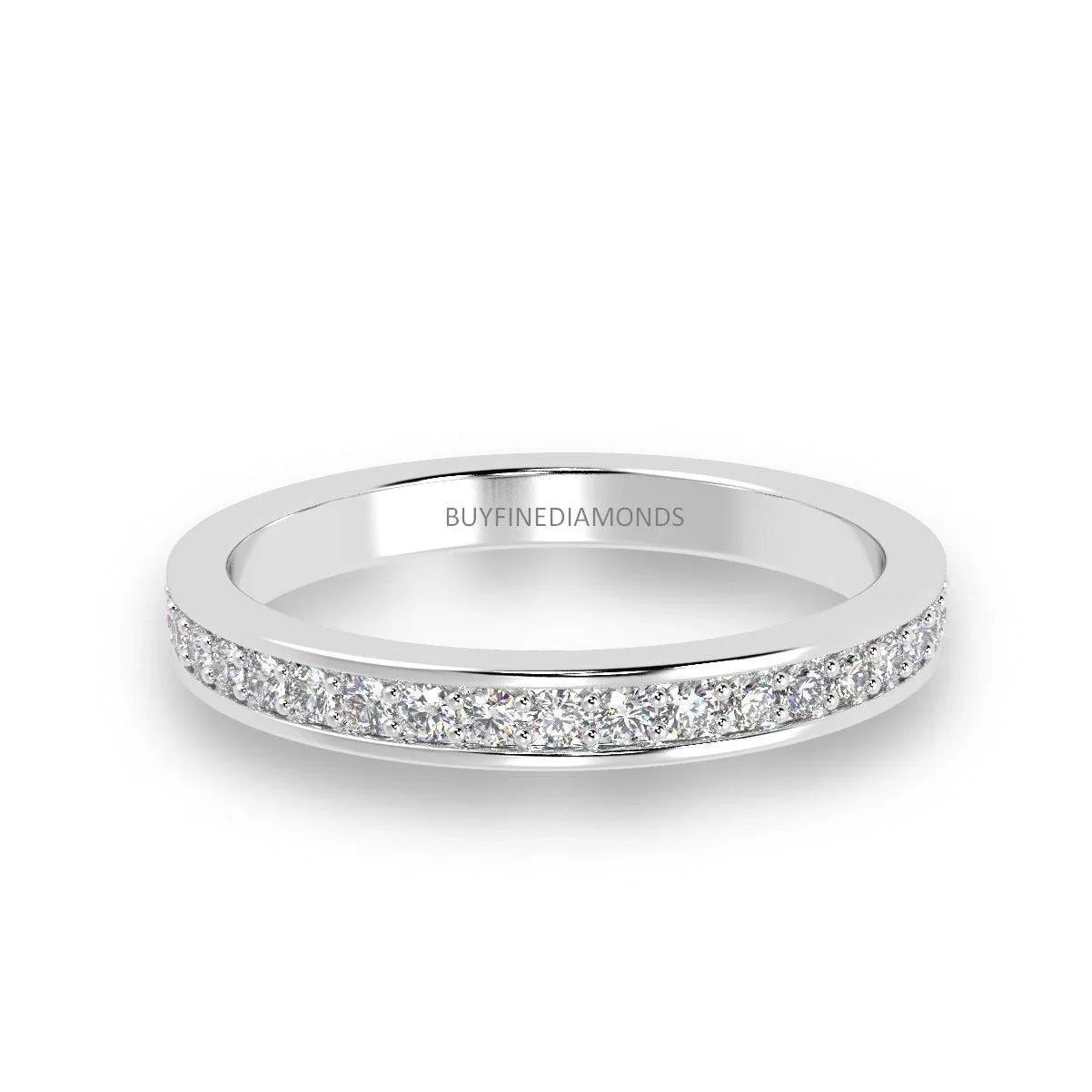 D/VVS 0.50Ct Round Lab Diamond Full Eternity Ring for Women's - Image 4