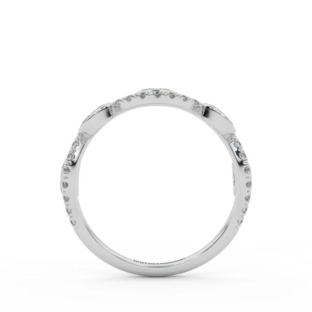 0.60 Ct Elegant Gold & Platinum Ring with Amazing Marquise Diamond - Image 7
