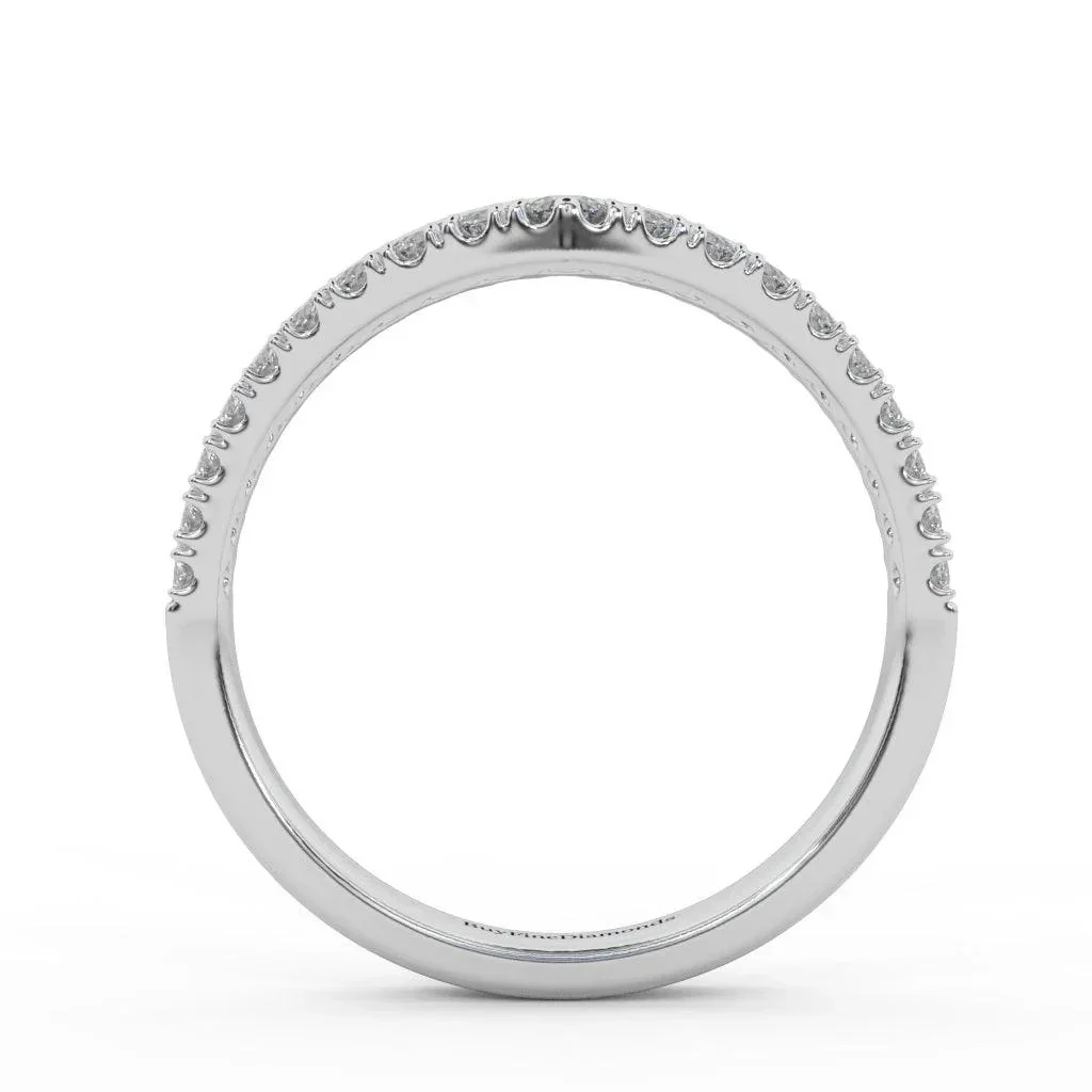 0.60 Ct D-E/VS Natural Round Diamond Stacking Wedding Ring Band - Image 7