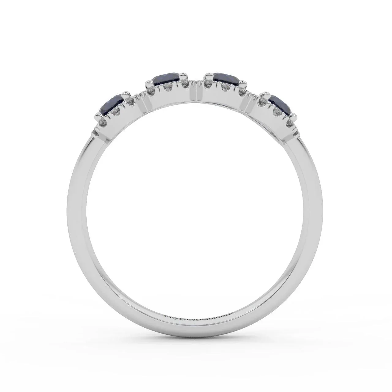 0.70Ct Sapphire and Diamond Halo Engagement Ring in 950 Platinum & Gold - Image 6