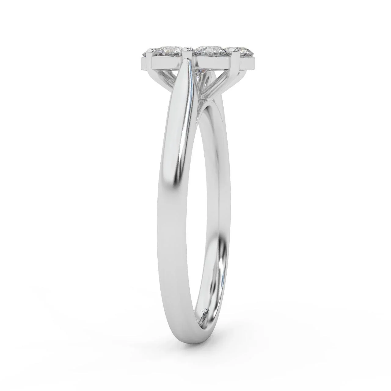 0.75Ct Natural Round Diamond Cluster Engagement Ring For Women - Image 7