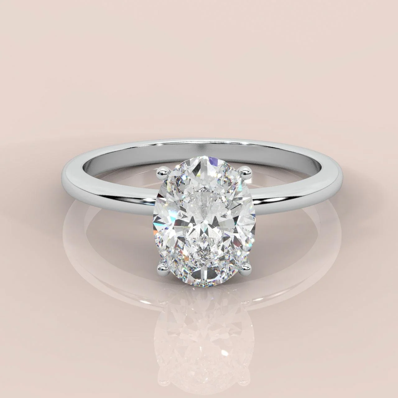 Special Offer ! E/VS 1.00-3.00 CT IGI Certified Oval Diamond Solitaire Engagement Ring in Platinum - Image 6