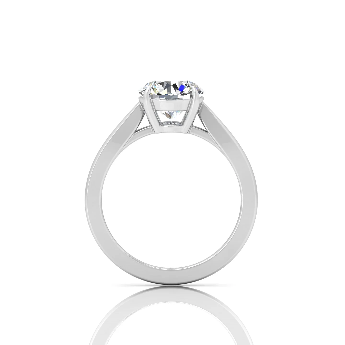 1.00 Carat D/VS Lab Round Diamond Solitaire Engagement Ring For Women - Image 2
