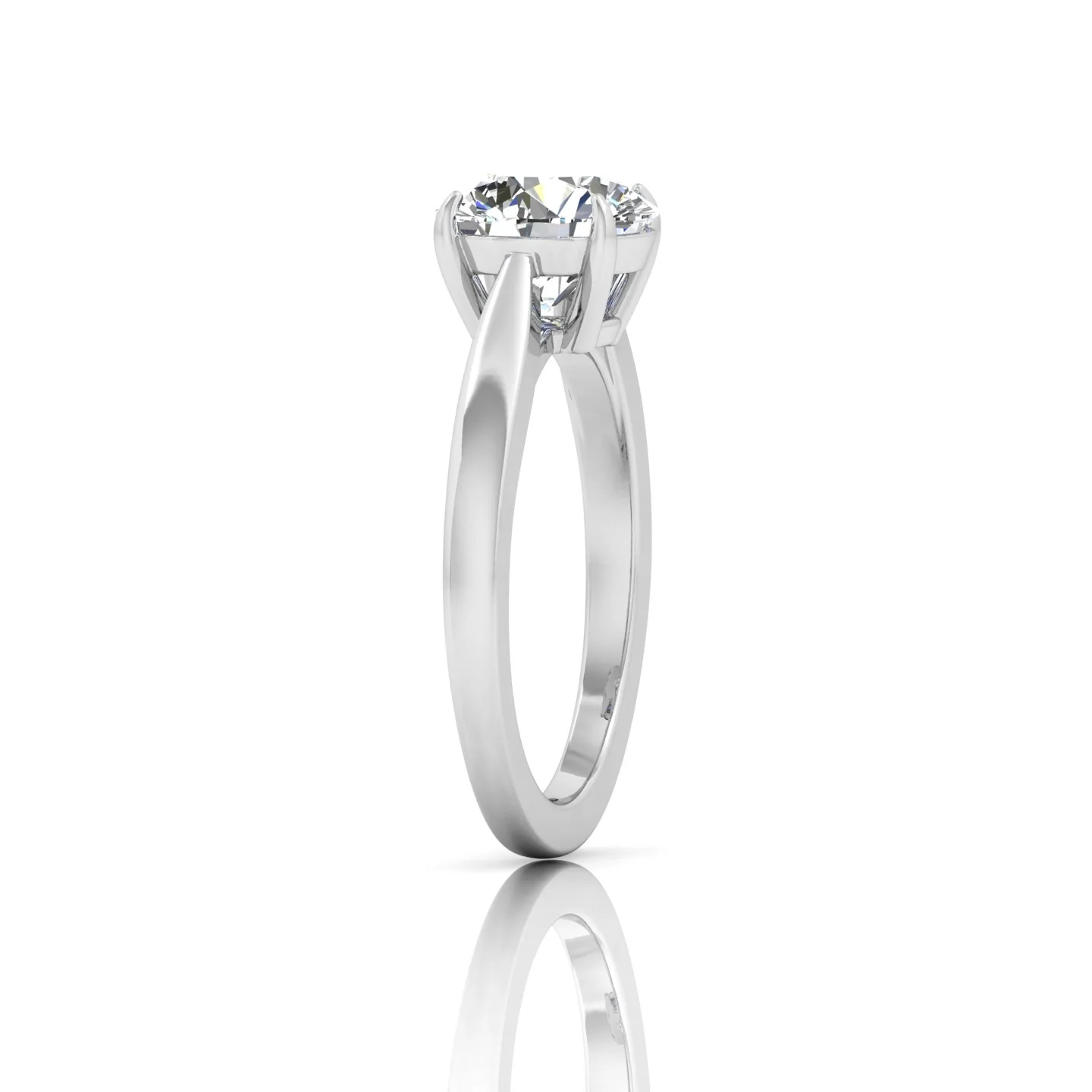 1.00 Carat D/VS Lab Round Diamond Solitaire Engagement Ring For Women - Image 6