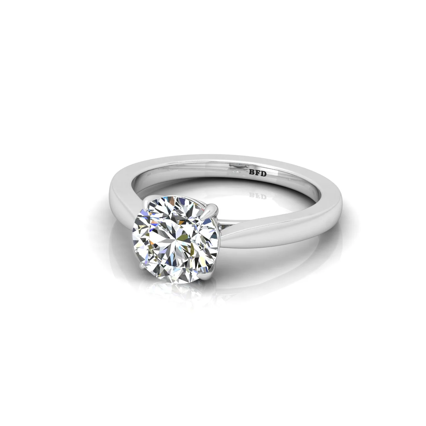 1.00 Carat D/VS Lab Round Diamond Solitaire Engagement Ring For Women - Image 7