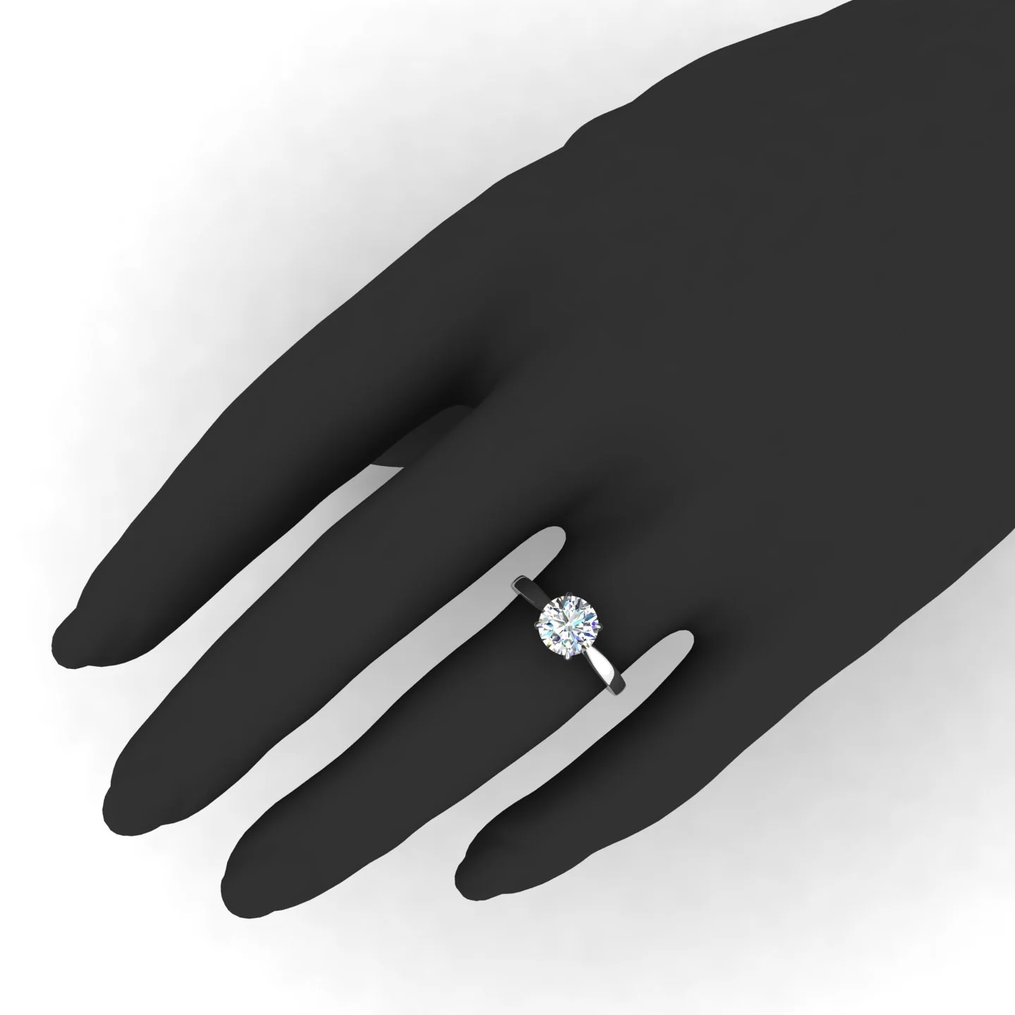 1.00 Carat D/VS Lab Round Diamond Solitaire Engagement Ring For Women - Image 8