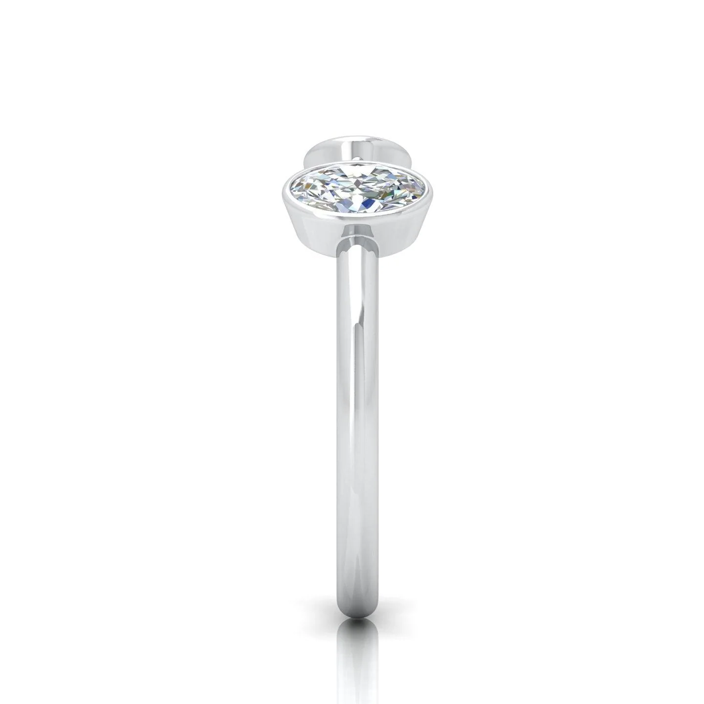 1.00 Carat D/VS Oval Diamond Solitaire Toi et Moi Engagement Ring - amadadiamonds - Image 8