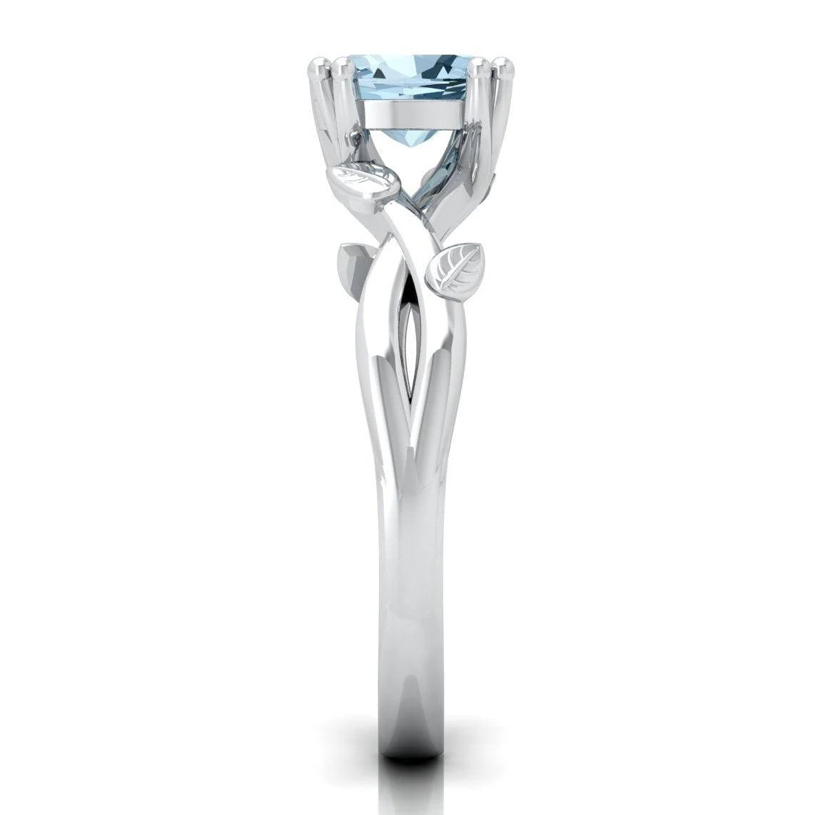 1.00 Ct Natural Blue Aquamarine Diamond Designer Ring - Image 9