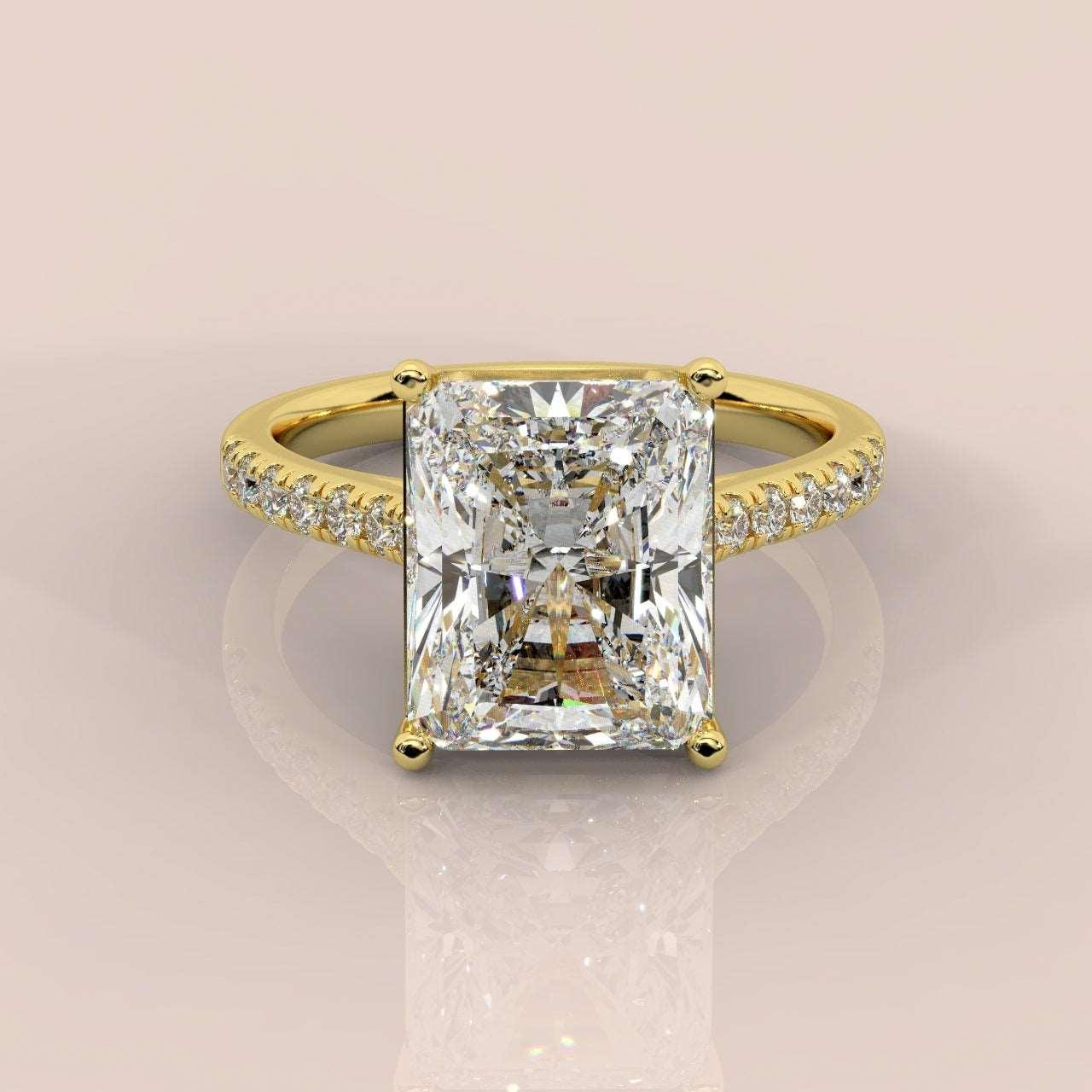 4.00Ct - 7.00Ct IGI Certified Radiant Diamond Engagement Ring Platinum - Image 5