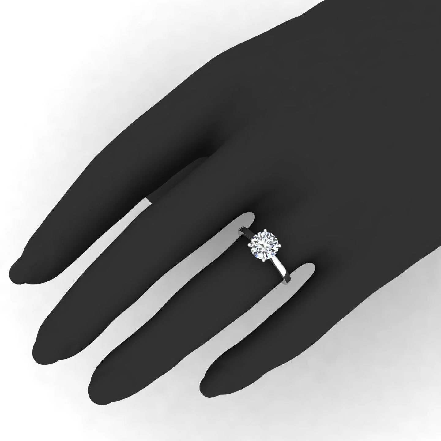 1.00CT E/VS  Certified Classic Round Diamond Solitaire Engagement Ring - Image 2