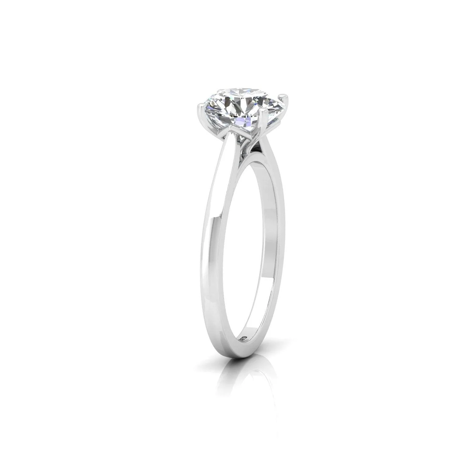 1.00CT E/VS  Certified Classic Round Diamond Solitaire Engagement Ring - Image 5