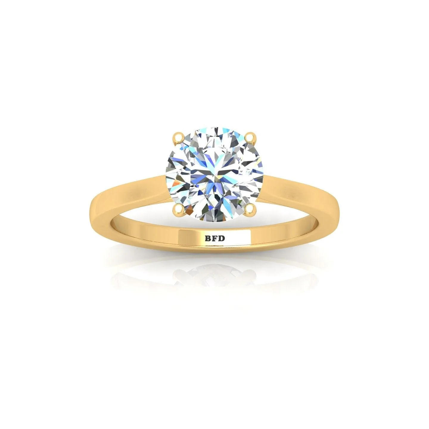 1.00CT E/VS  Certified Classic Round Diamond Solitaire Engagement Ring - Image 6