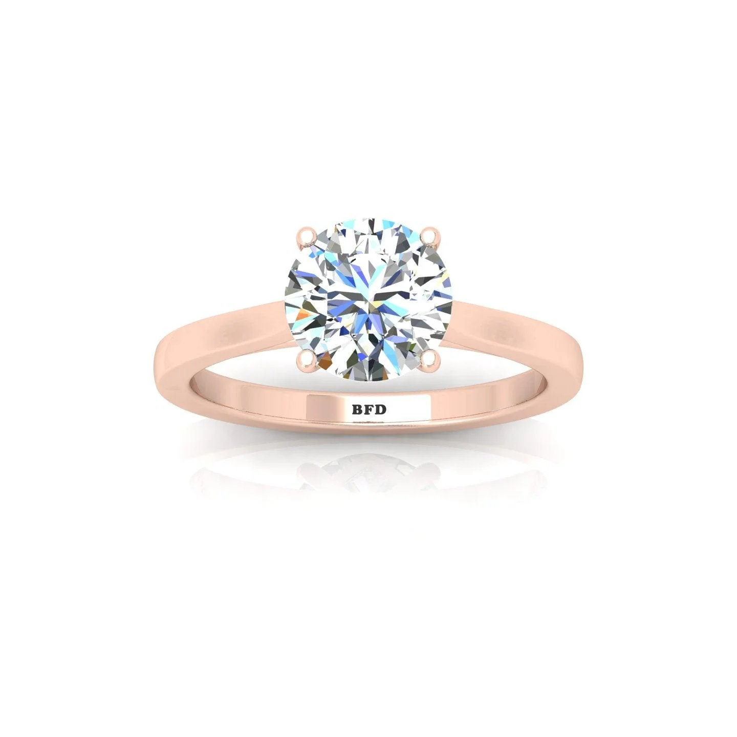 1.00CT E/VS  Certified Classic Round Diamond Solitaire Engagement Ring - Image 7