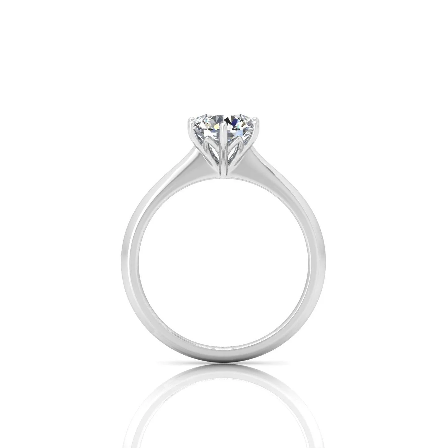 Certified Round Diamond Solitaire Engagement Ring - E/VS 1.00 Carat - Image 3