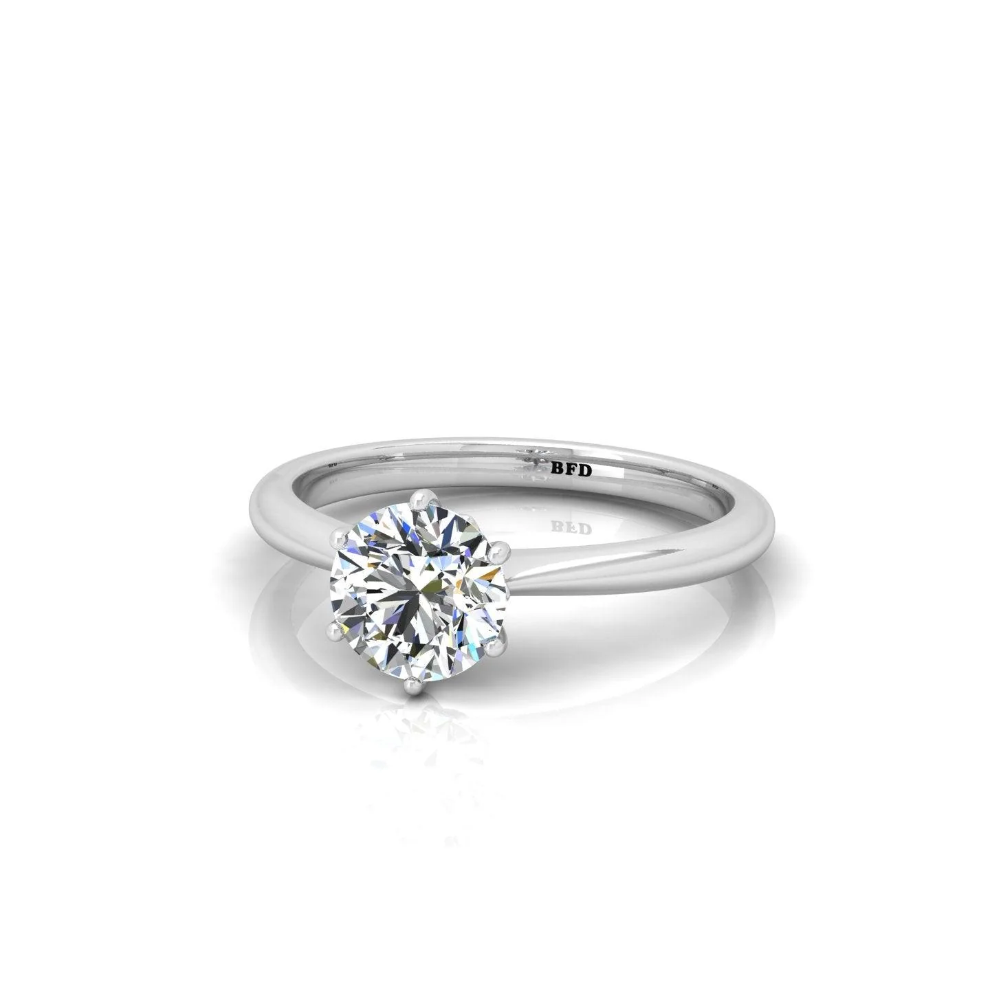 Certified Round Diamond Solitaire Engagement Ring - E/VS 1.00 Carat - Image 4