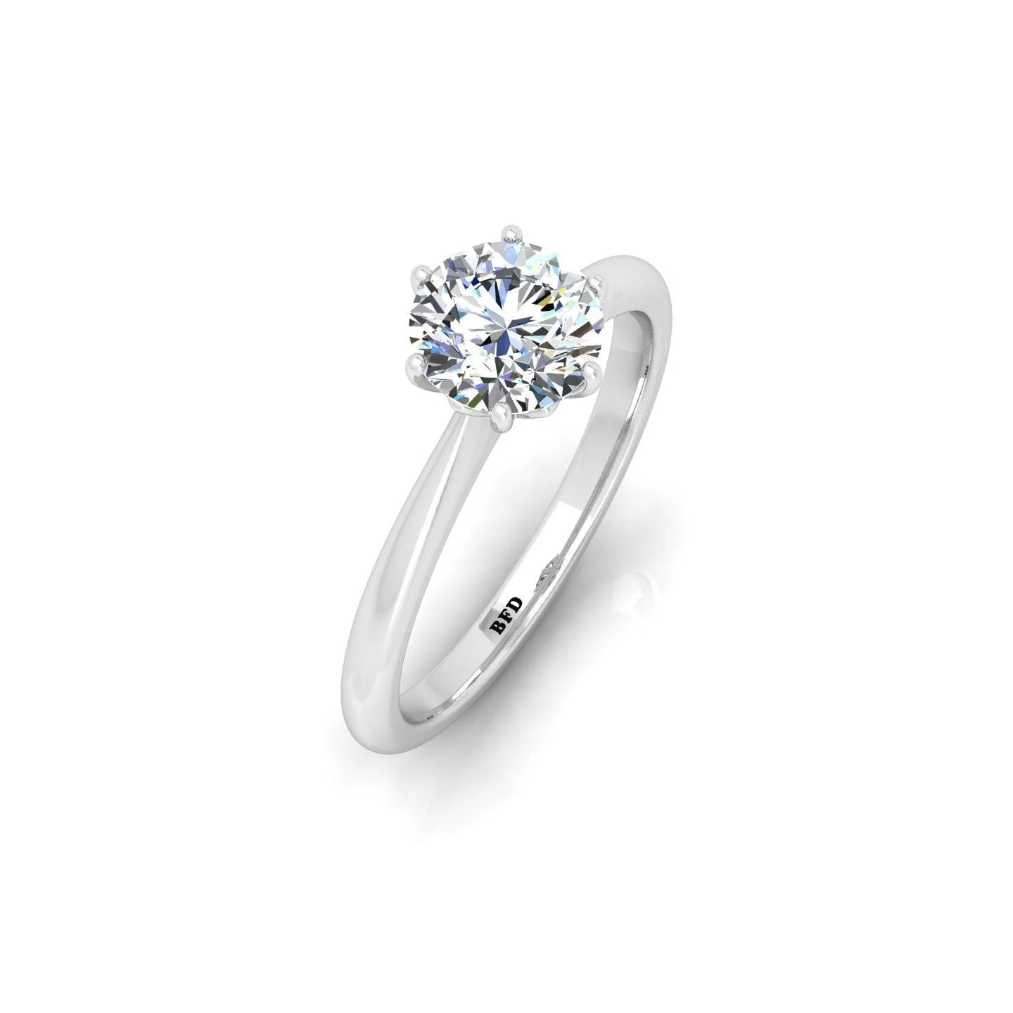 Certified Round Diamond Solitaire Engagement Ring - E/VS 1.00 Carat - Image 5