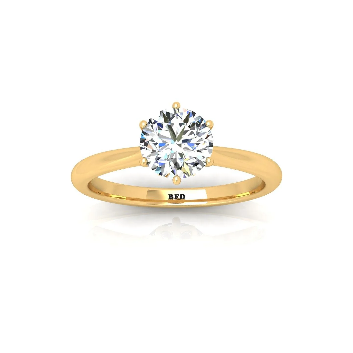 Certified Round Diamond Solitaire Engagement Ring - E/VS 1.00 Carat - Image 6