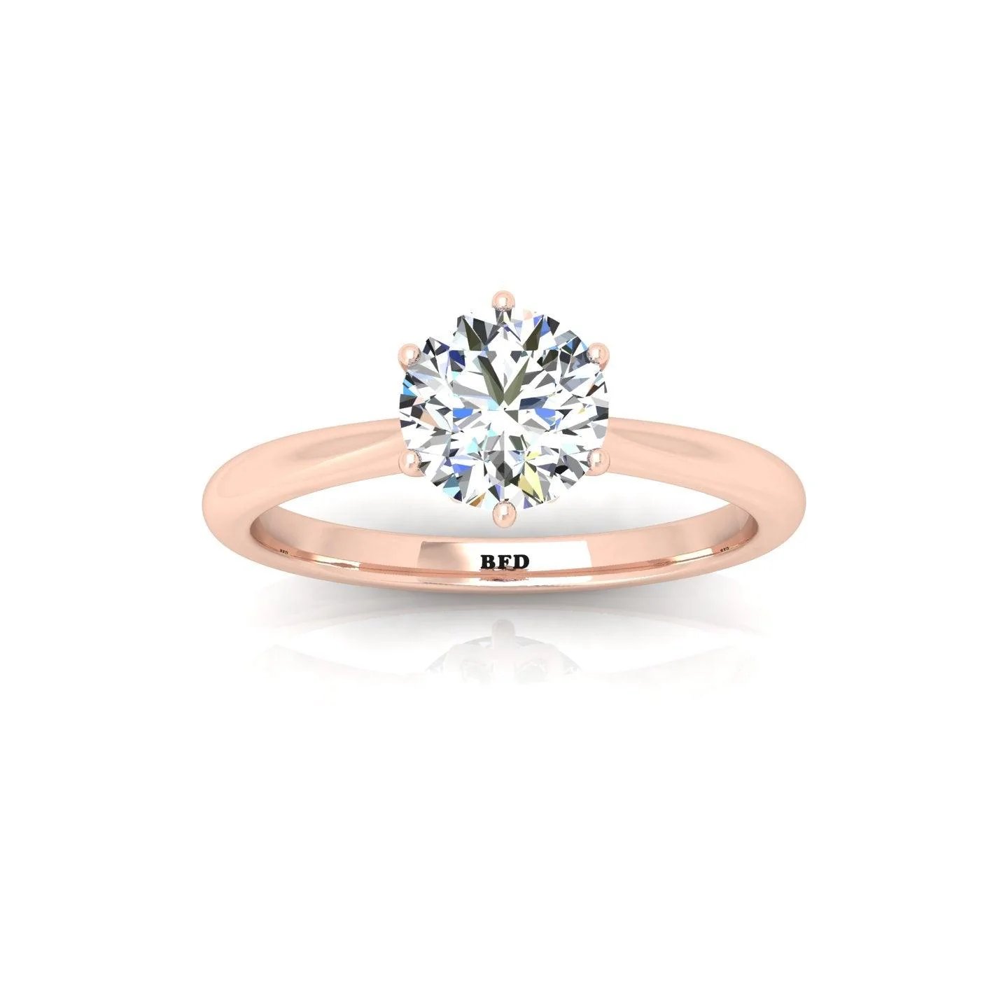 Certified Round Diamond Solitaire Engagement Ring - E/VS 1.00 Carat - Image 7