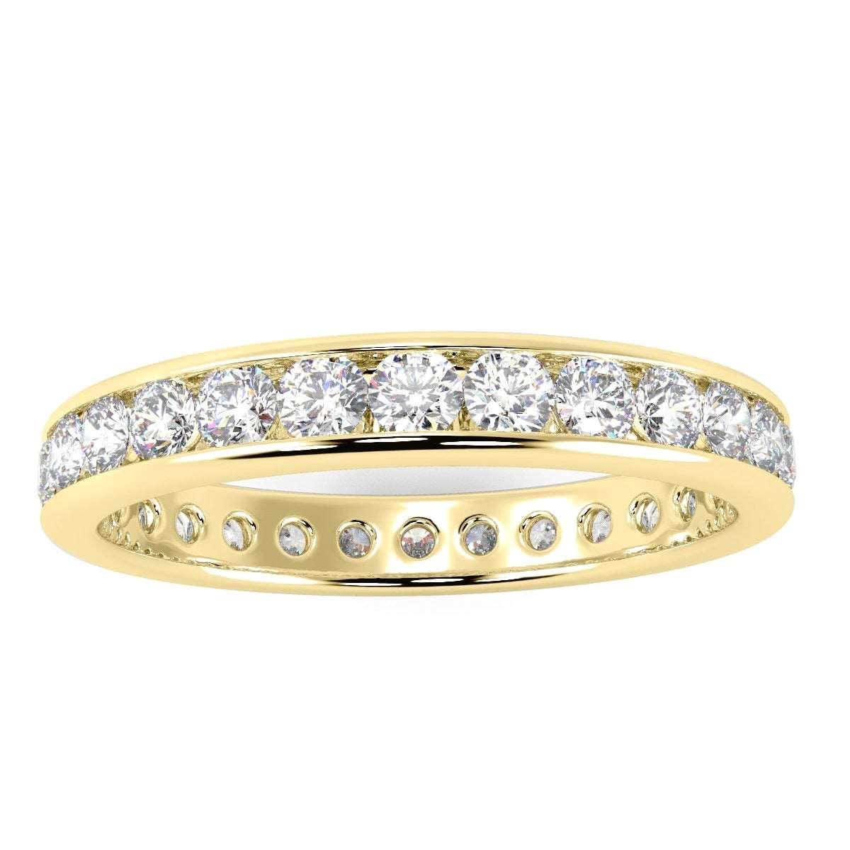 Best Offer ! D/VVS 1.00Ct Round Diamond Full Eternity Ring for Women's in Hallmarked Platinum / Gold - Image 3