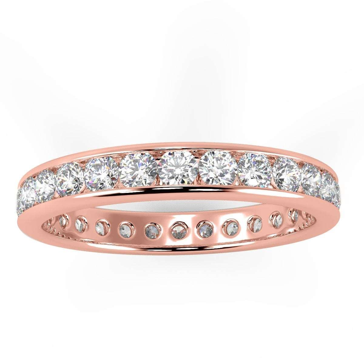 Best Offer ! D/VVS 1.00Ct Round Diamond Full Eternity Ring for Women's in Hallmarked Platinum / Gold - Image 4