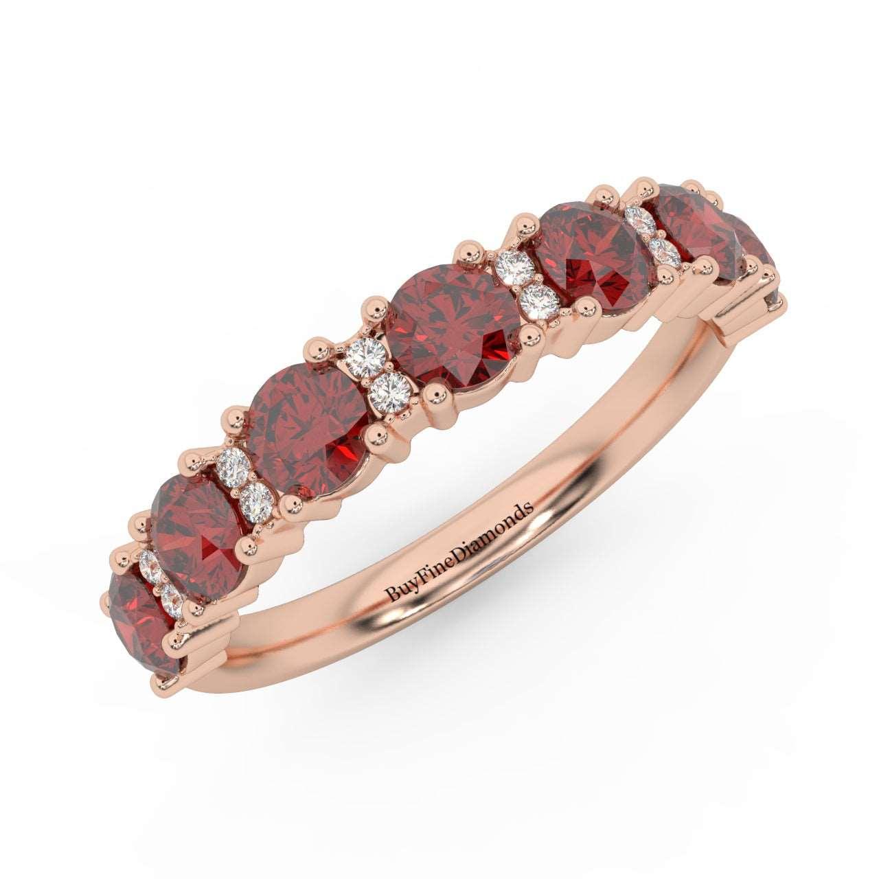 1.10Ct Ruby & Diamond Anniversary Ring in 950 Platinum & Gold - Image 4