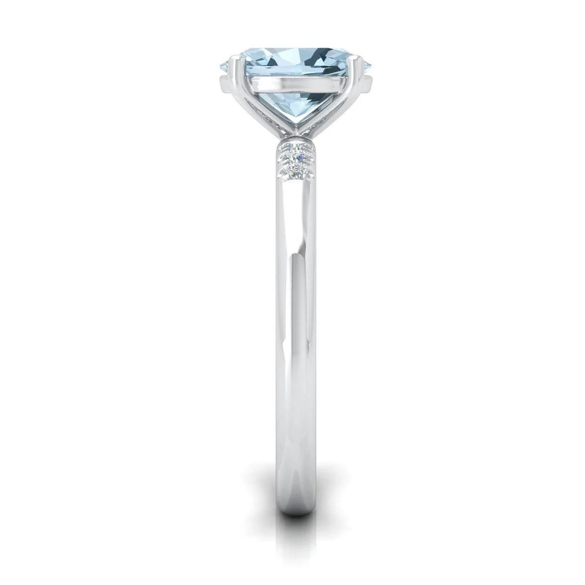 1.20 Ct Natural Aquamarine and Diamond Women's Ring - AMADADIAMONDS - Image 8