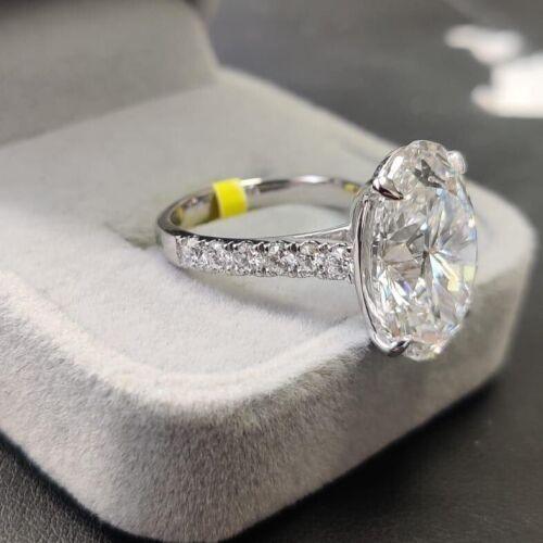 Certified G/VS Huge Oval Diamond Engagement Ring in Platinum 4.50Ct - 11.00Ct - Image 3