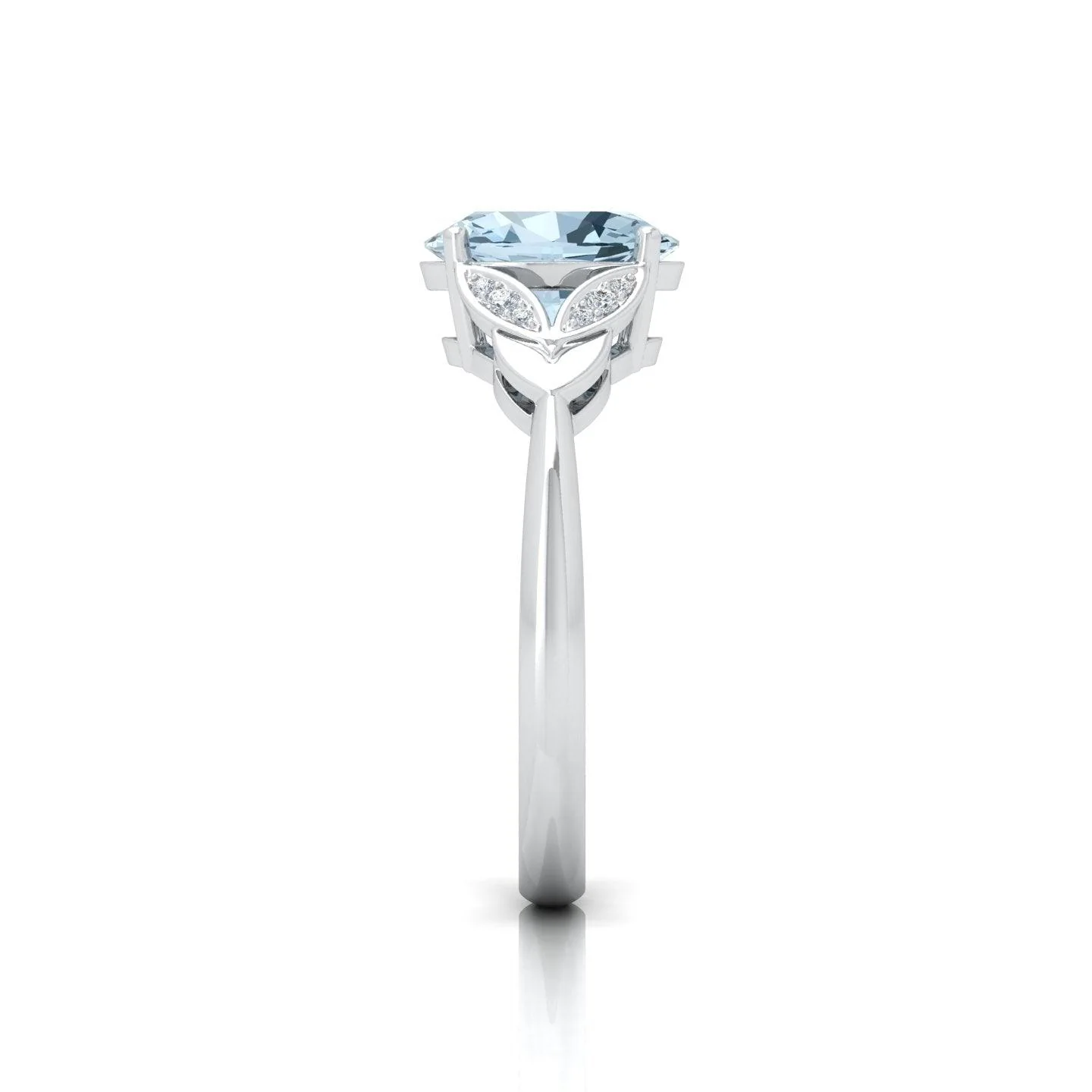 2.00 Ct Natural Blue Aquamarine Diamond Designer Ring - amadadiamonds - Image 5