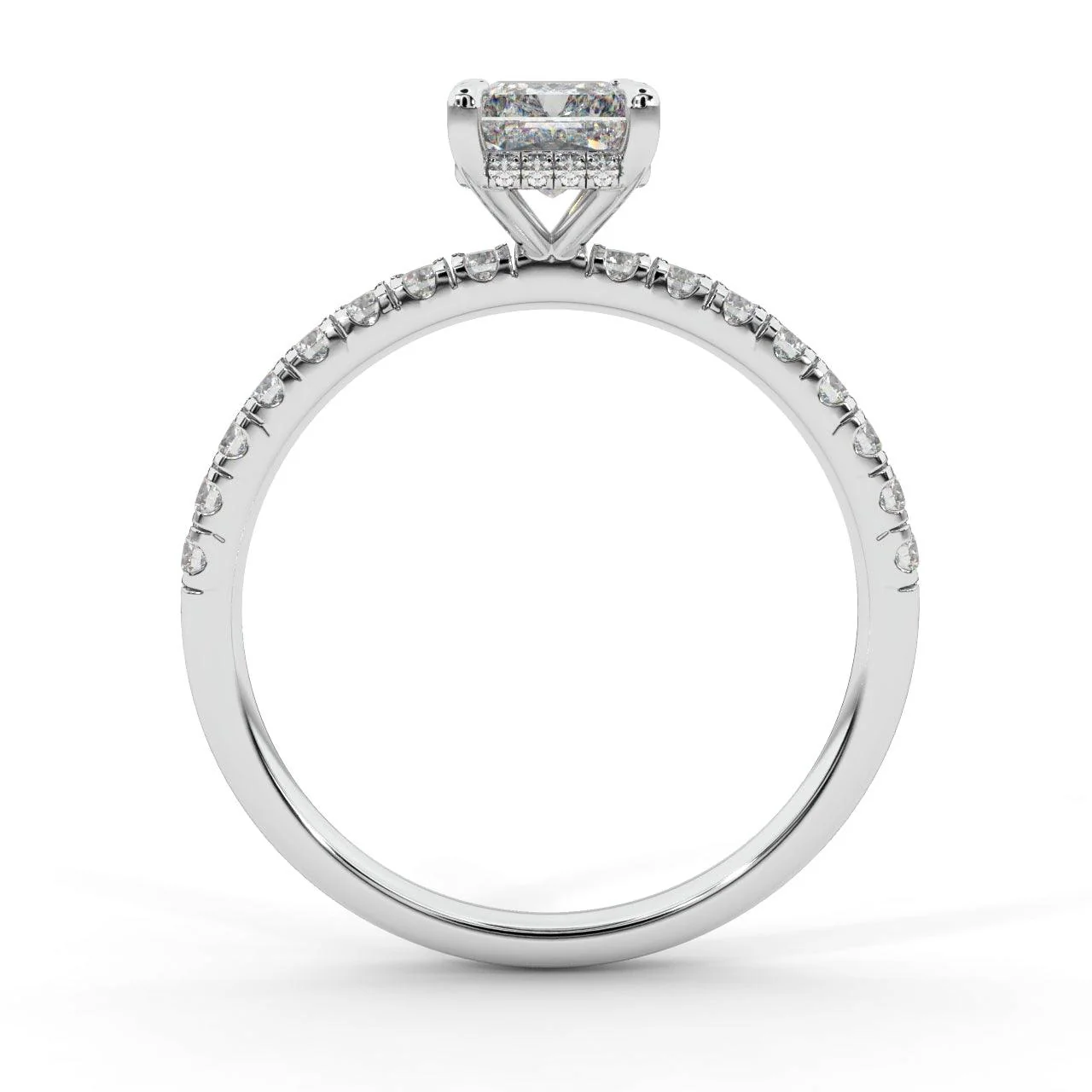 2.30CT IGI Certified Diamond Radiant Cut Hidden Halo Engagement Ring - Image 6