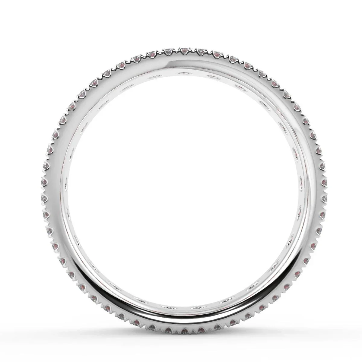 2.50 Ct Ruby and Diamond Full Eternity Ring in 18k White Gold - Image 4