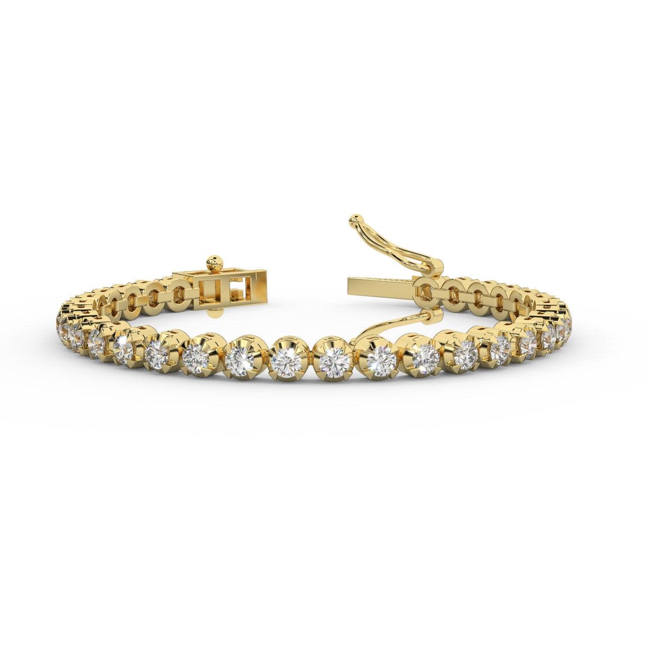 2.50Ct Round Diamond Tennis Bracelet In Gold - Image 3