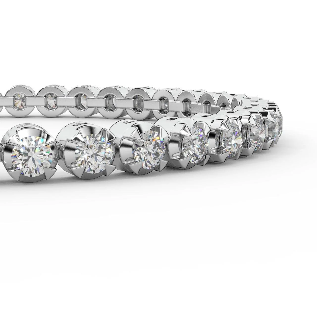2.50Ct Round Diamond Tennis Bracelet In Gold - Image 4