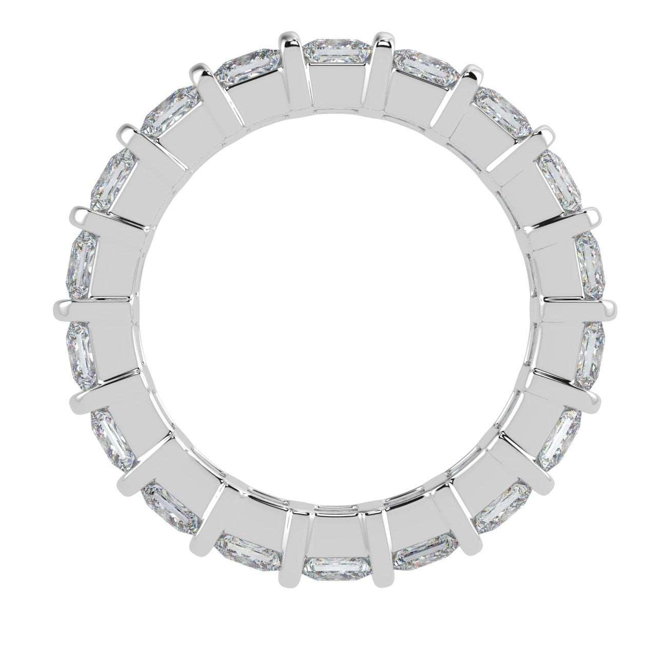3.00 ct F/VS Princess Diamond Bar Set Full Eternity Ring in Platinum/18K Gold - Image 3