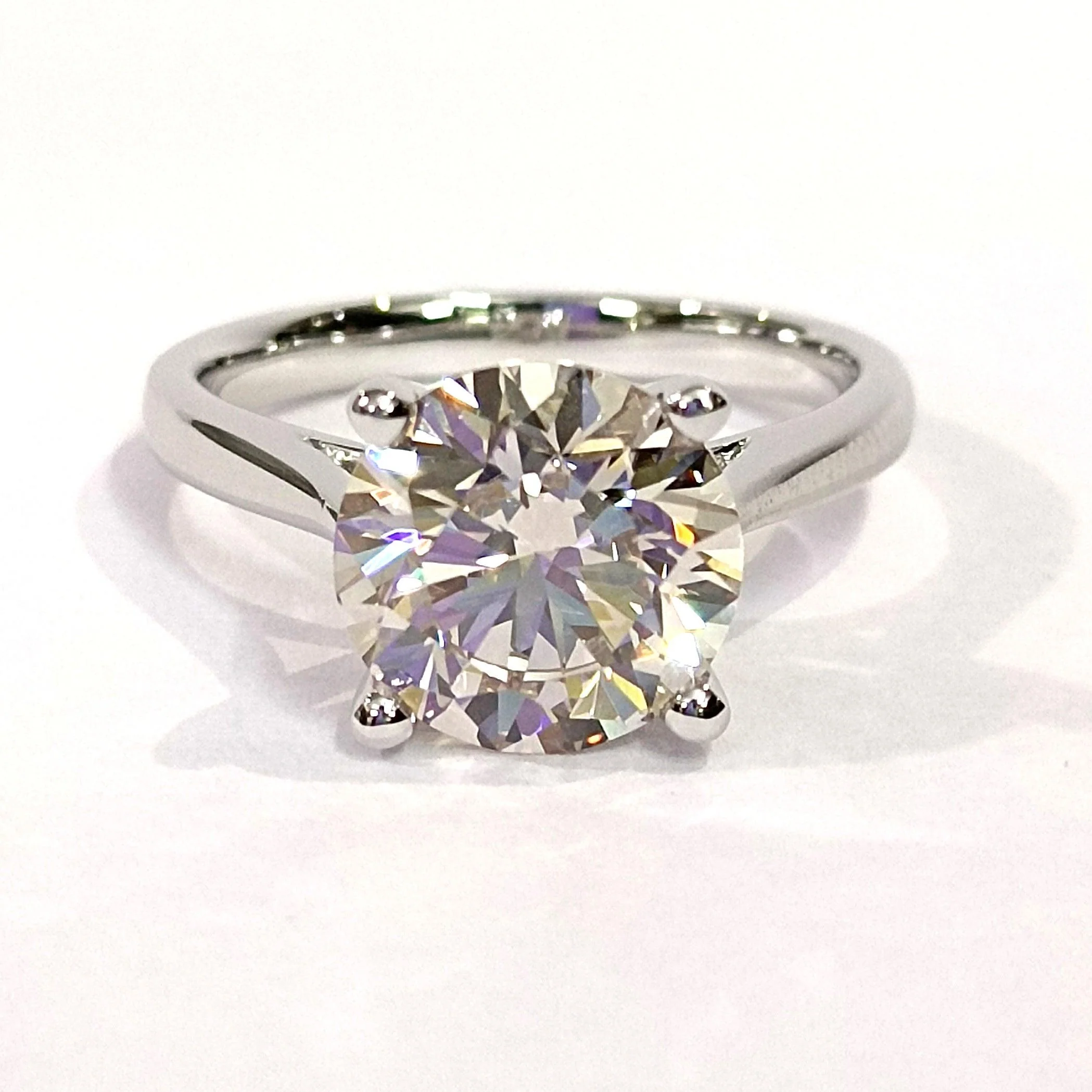 Huge Round Diamond Solitaire Engagement Ring in Platinum 2.00Ct - 3.00Ct - Image 4