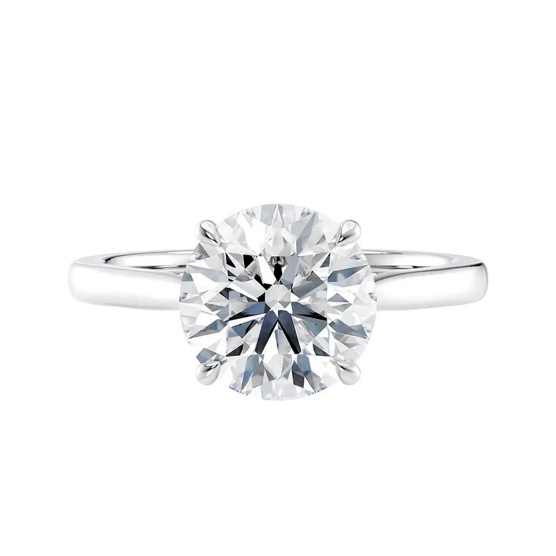 Huge Round Diamond Solitaire Engagement Ring in Platinum 2.00Ct - 3.00Ct - Image 7