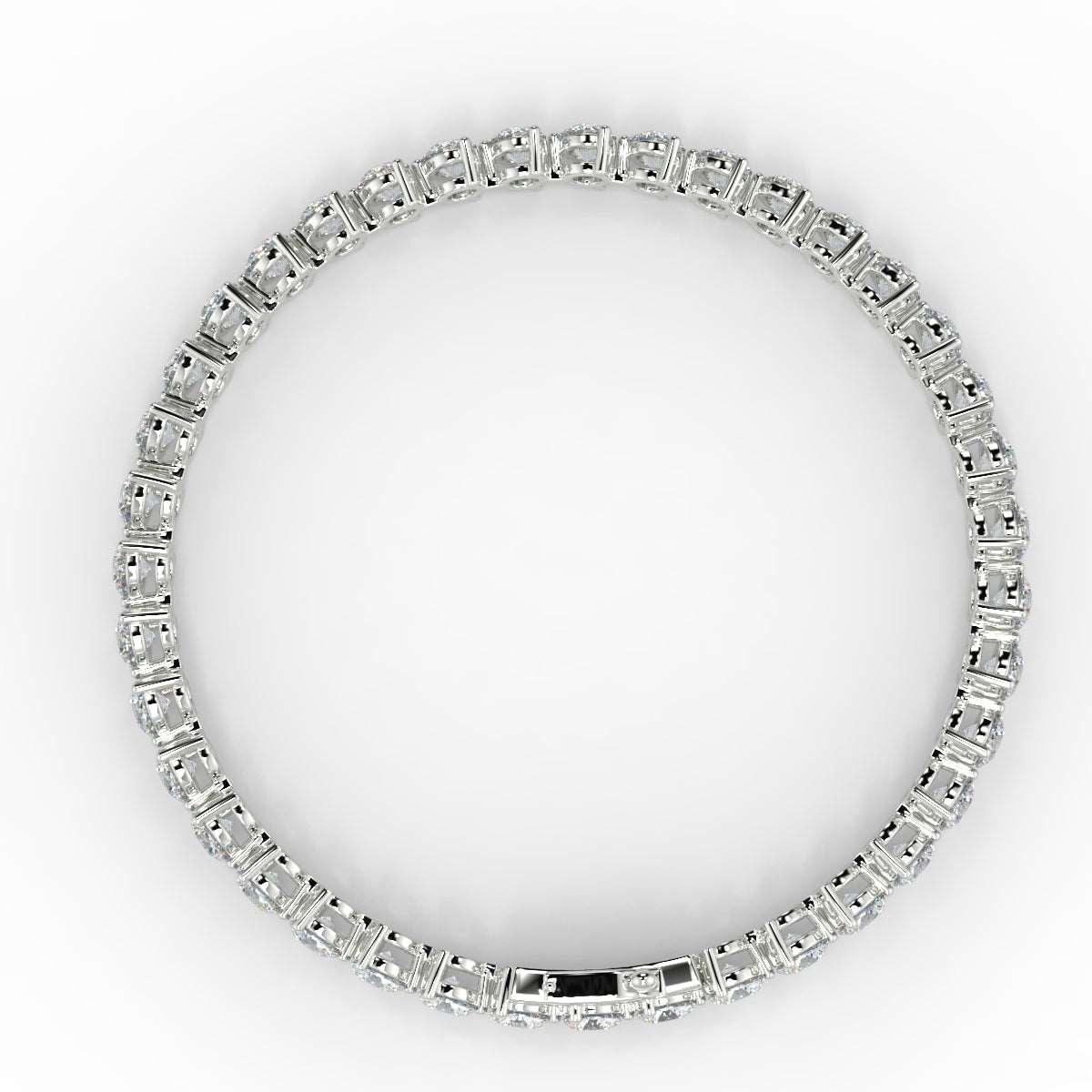 3 Prong Diamond Tennis Bracelet for Womens in 18k Gold & Platinum F/VS 2.00ct - 5.00ct - Image 3