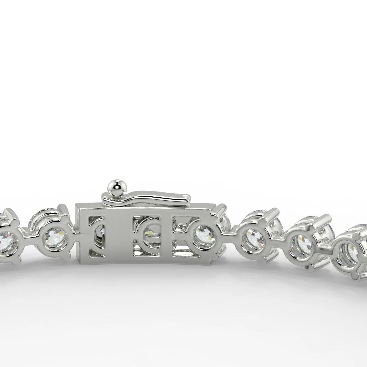 3 Prong Diamond Tennis Bracelet for Womens in 18k Gold & Platinum F/VS 2.00ct - 5.00ct - Image 4