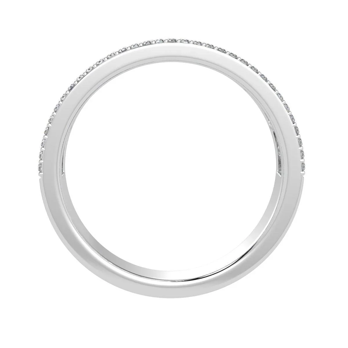3 Row Baguette and Round Diamond Half Eternity Ring in Platinum & 18k Gold 1.00ct - 2.00ct - Image 5
